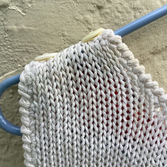 Vintage knit sleeveless sweater vest with button shoulders Rich Wil’s - Picture 5 of 5